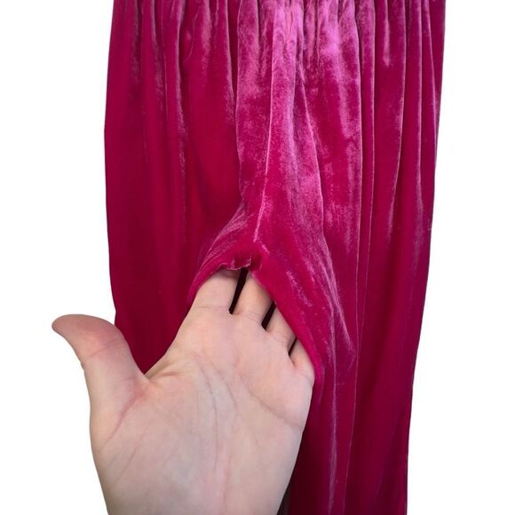 J Crew sz 0 Velvet Bright Berry Pink Pull On Peyton Pant High Rise Waist Trouser - Picture 10 of 14